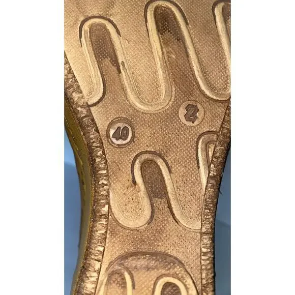 $120 SPRING STEP US Women’s Sz 9 / EU 40 Yellow Leather Inocencia Wedge Sandals - Picture 9 of 9